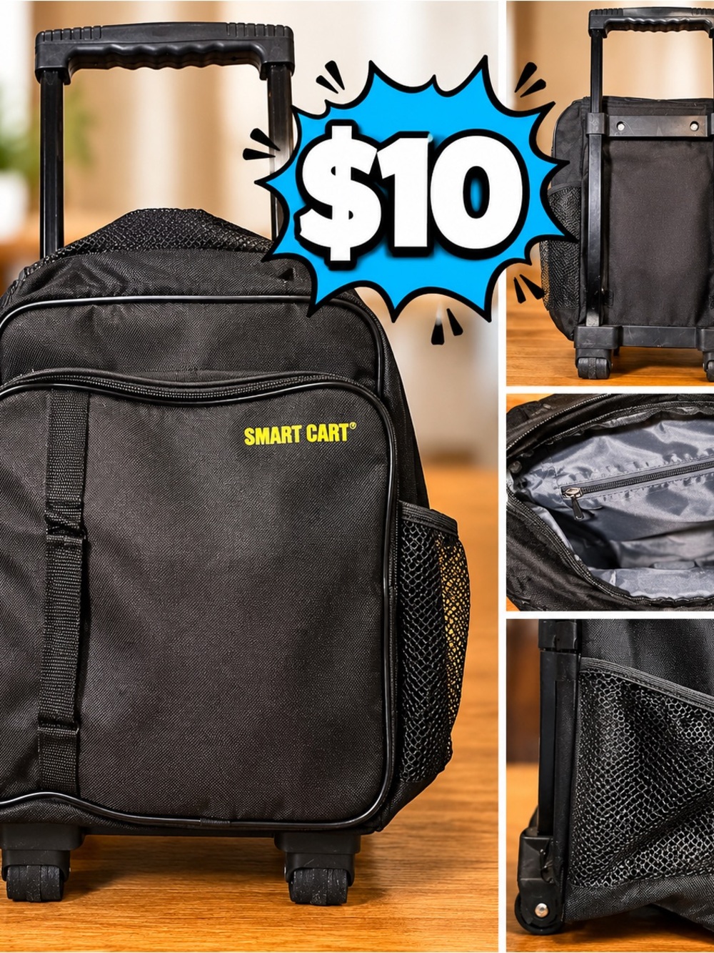 Black Rolling Travel Tote - Men Bags